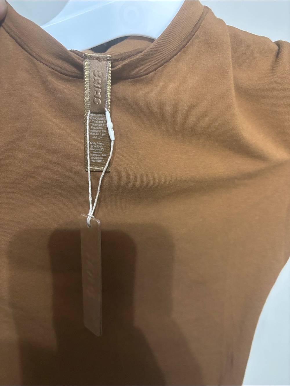 NWT SKIMS cotton jersey Tshirt• Color-chai• size - XS - Picture 8 of 9